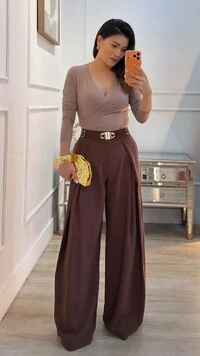 Blusa Cachequer Suplex Mangas Longas Renata Decote V