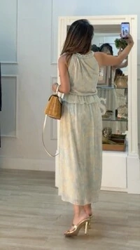 Vestido Midi Chiffon Beth Estampa Floral