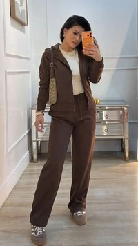 Jaqueta Casaco Moletom Leila Capuz Com Amarração Regulável