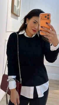 Blusa Tricot Luana Losangos Em Relevo E Trançados Frontais