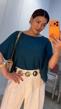 Blusa Ampla Texturizada Glaucia