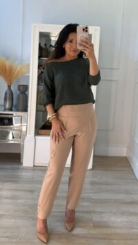 Blusa Morcego Tricot Nádia Punhos Largos Canelados
