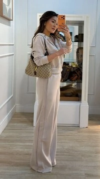 Conjunto Moletom Blusa E Calça Jamile Botões Laterais