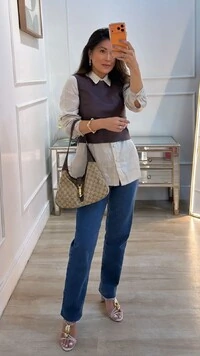 Blusa Regata Couro Eco Paty Lapela Com Detalhe Entrelaçado Texturizado