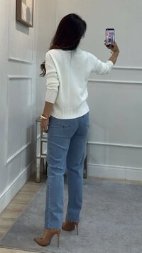 Blusa Tricot Ayumi Hexágonos Achatados Frontais