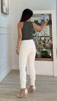 Calça Jogger Pala Larga Sheila Pregas No Barrado