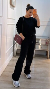 Blusa Tricot Marina Punhos Largos Canelados Detalhe De Botão