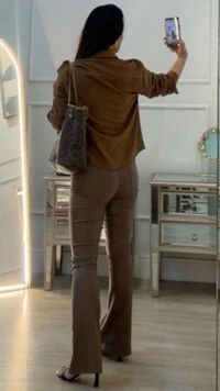 Casaco Suede Joyce Mangas Bufantes