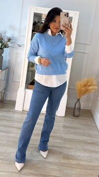 Blusa Tricot Juju Nervuras Horizontais