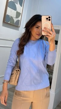 Blusa Tricot Halley Frontal Com Trançado Duplo E Zigue Zague