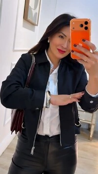Jaqueta Com Puxadores Na Cintura Valeria Zíper Prata