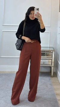 Blusa Tricot Gola Rolê Margoth Detalhes Trançados E Zigue E Zague