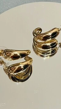 Brinco Gota Dupla Abaulada