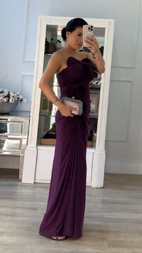 Vestido Longo Tulê Gabriella Tomara Que Caia Com Babados
