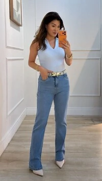 Blusa Regata Polo Tricot Celine