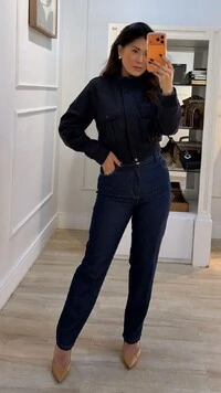 Jaqueta Casaco Bomber Veludo Cotelê Maya Bolsos Quadrados Frontais