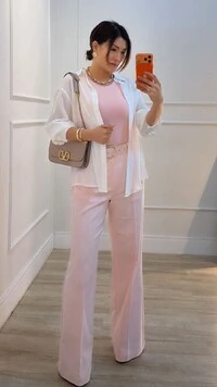 Calça Wide Leg Alfaiataria Veridiana Cinto Encapado