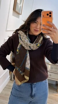 Blusa Tricot Nervura Trançada Frontal Zoe Detalhes Canelados