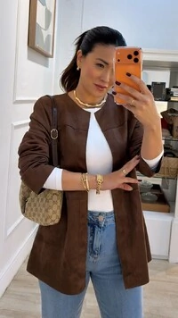 Max Cardigã Suede Suelen