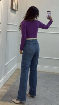 Blusa Tricot Decote V Noemi Mangas Longas