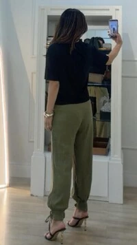 Blusa Malha Ampla Gola Careca Anny Mangas 3/4