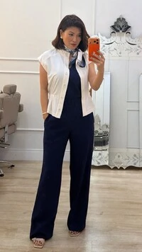 Blusa Colete Alfaiataria Daisy botões Forrados
