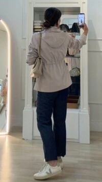 Parka Capuz Removível Maya Detalhe Bicolor Vivo E Pesponto