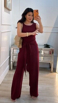 Macacão Pantalona Charlotte Cinto Faixa Fixo