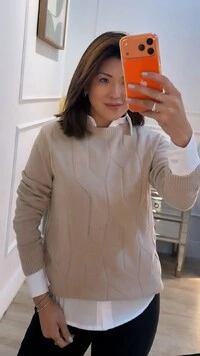 Blusa Tricot Tatiane Com Texturas Entrelaçadas