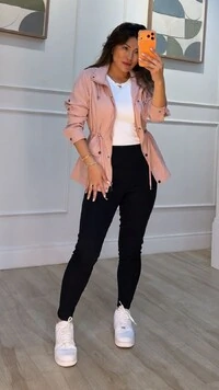 Parka Capuz Removível Sol Forro Listrado