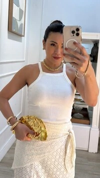 Blusa Regata Olivia Malha Canelada Decote Quadrado