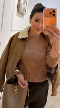 Blusa Tricot Pandora Corações Em Relevo Frontais E Nas Mangas