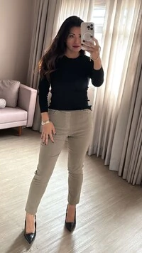 Calça Sarja Skinny Desire Pala Larga Com Elástico