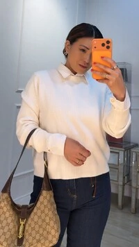 Blusa Tricot Canelado Olga Detalhe De Entremeios Nas Mangas