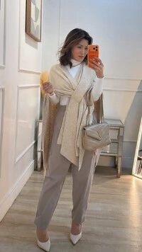 Poncho Tricot Raika Transpasse Frontal