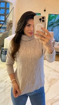 Blusa Tricot Maddu Com Losangos E Tramas Triplas Frontais
