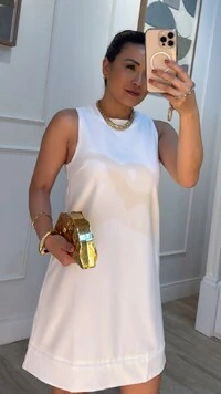 Vestido Curto Liso Annie Gola Careca