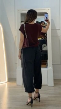 Calça Alladin Pala Larga Jasmine Lenço Com Amarração