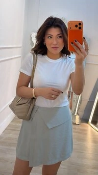 Blusa Texturizada Flávia Mangas Curtas