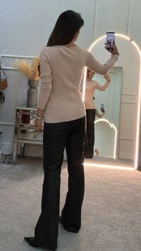 Blusa Tricot Canelado Patricia Com Gola Nuvem