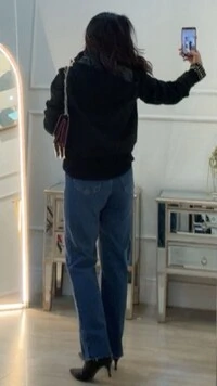 Jaqueta Casaco Curto Ellie Lã Batida Com Martingale Nos Ombros