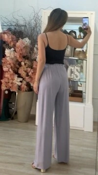 Calça Pantalona Pietra Pala Larga Com Elástico