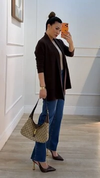 Cardigan Tricot Melina Detalhe Canelado E Bolsos Quadrados