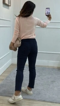 Calça Sarja Skinny Desire Pala Larga Com Elástico