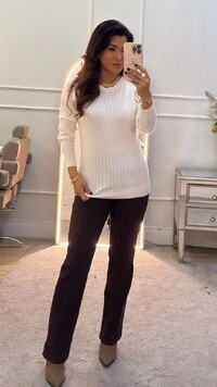 Blusa Tricot Elize Mini Entremeios E Vivos Ondulados Frontais