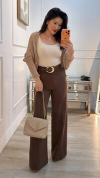 Kimono Capa Tricot Lulu Punhos Largos Canelados