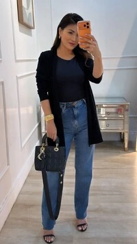 Cardigan Tricot Fabiola Nervuras Frontal Em Relevo