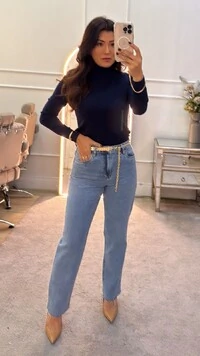 Blusa Tricot Basica Cacharrel Izabelly Nervuras Caneladas Nos Ombros
