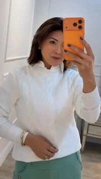 Blusa Tricot Texturas Na Diagonal Alana Trançados Triplos