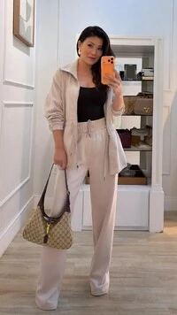 Conjunto Moletom Samira Parka e Calça Pantalona